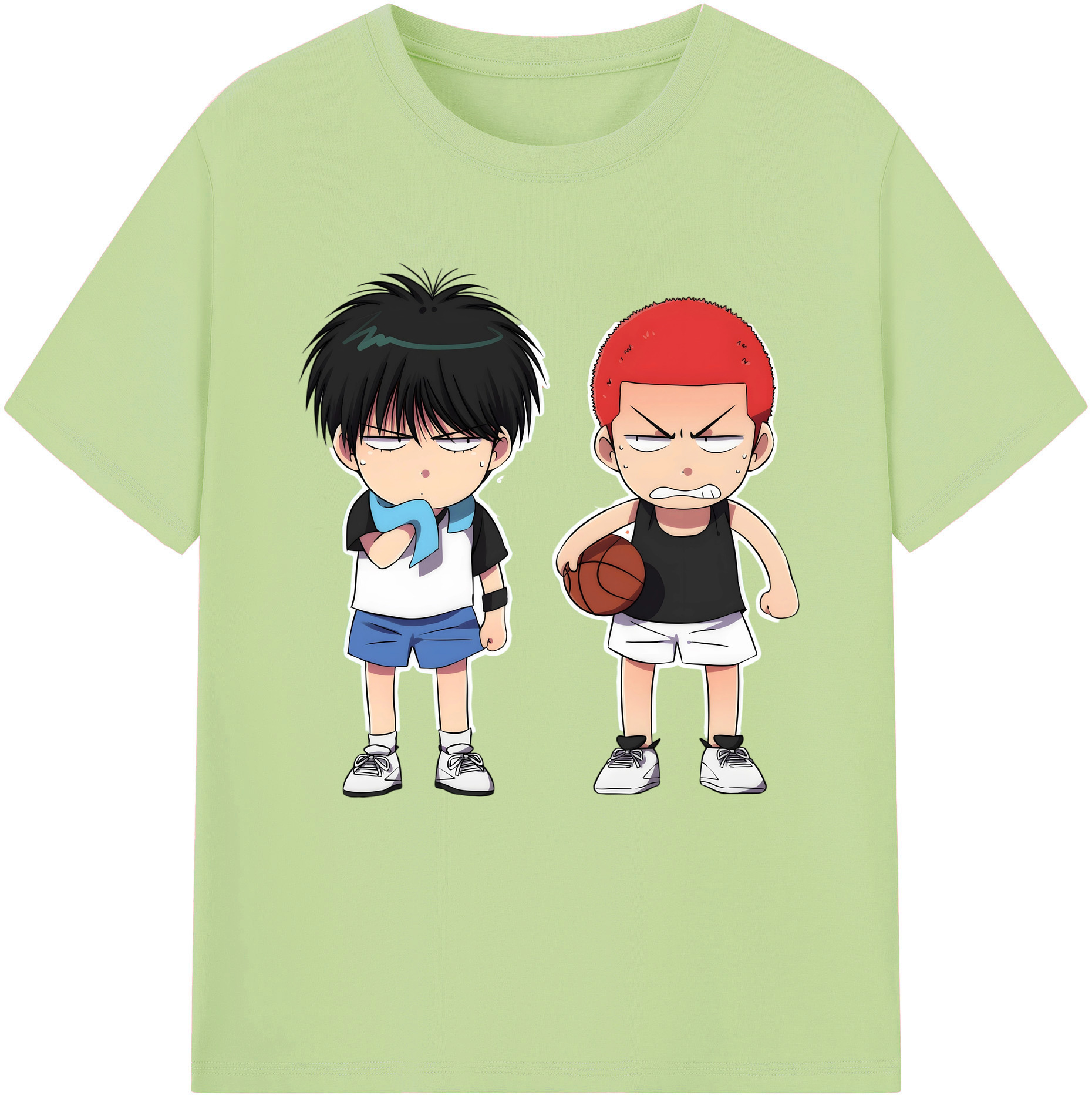 SLAM DUNK／スラムダンク 綿100％半袖Tシャツ（フロントプリント）